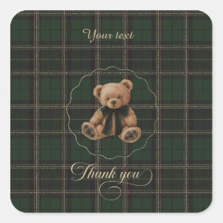 Adesivo Quadrado Polo Teddy Bear Sticker