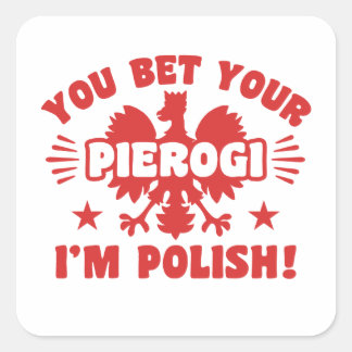 Adesivo Quadrado Polonês Pierogi