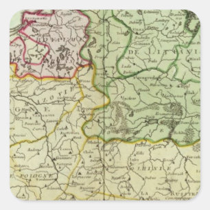 Adesivo Quadrado Polônia e Lituânia