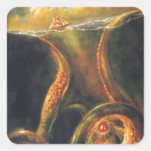 Adesivo Quadrado Polvo do monstro