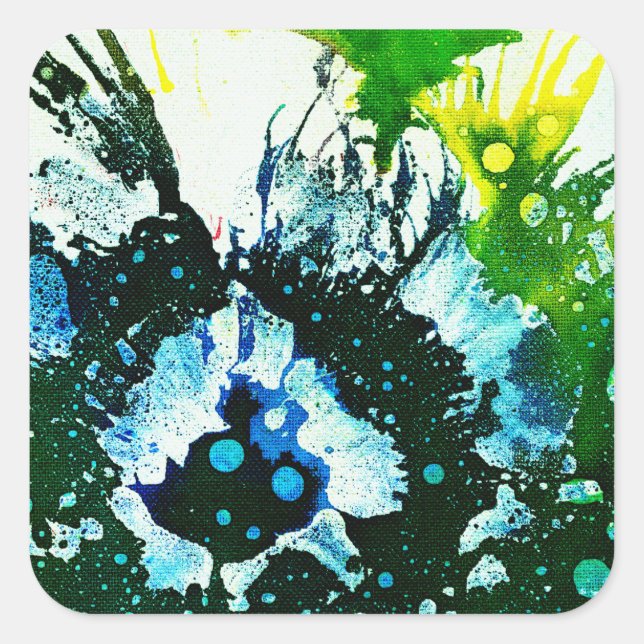 Adesivo Quadrado Polychromoptic #2C por Michael Moffa (Frente)