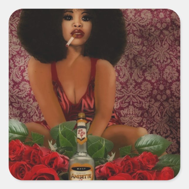 Adesivo Quadrado Pomba Gira (Frente)