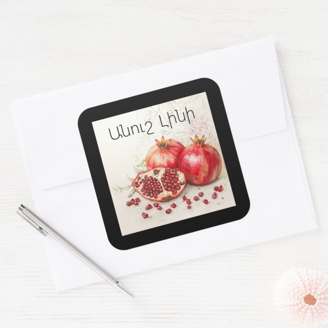 Adesivo Quadrado Pomegranate Sticker (Envelope)