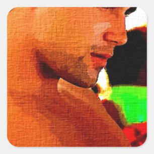 Adesivo Quadrado Ponha Lentamente