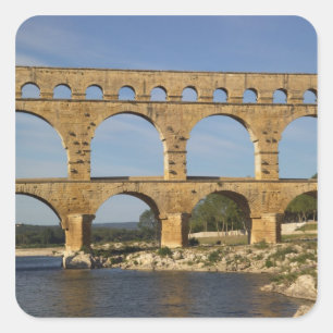 Adesivo Quadrado Pont du Gard, Gard, Languedoc Roussillon, França