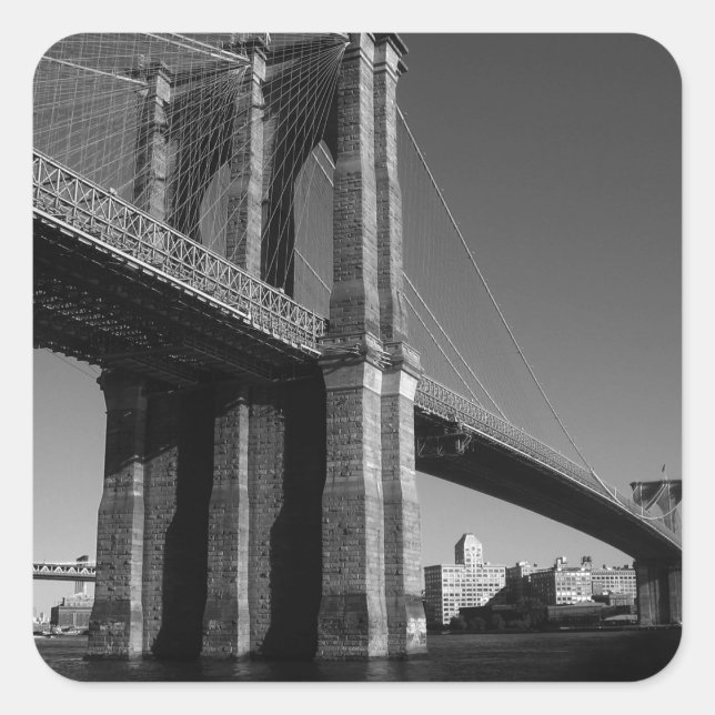 Adesivo Quadrado Ponte Black & White Brooklyn (Frente)