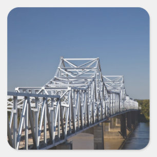 Adesivo Quadrado ponte da rodovia I-20 sobre o rio Mississippi,