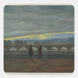Adesivo Quadrado Ponte de agosto em Dresden