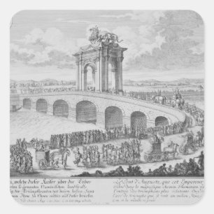 Adesivo Quadrado Ponte de Augustus sobre através de Flaminia, pert