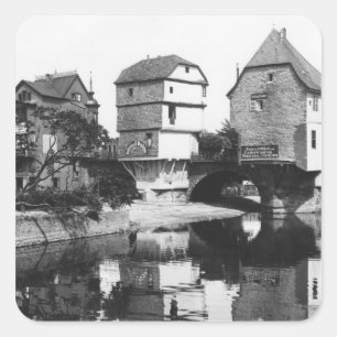Adesivo Quadrado Ponte de Nahe, Bad Kreuznach, c.1910