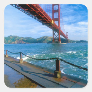 Adesivo Quadrado Ponte Golden Gate e Baía de São Francisco