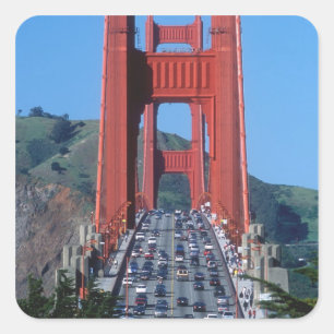 Adesivo Quadrado Ponte Golden Gate e Baía de São Francisco