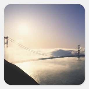 Adesivo Quadrado Ponte Golden Gate, São Francisco, Califórnia, 4