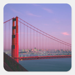 Adesivo Quadrado Ponte Golden Gate, São Francisco, Califórnia, 7