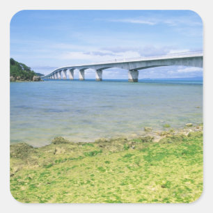 Adesivo Quadrado Ponte Kouri, Ásia, Japão, Okinawa