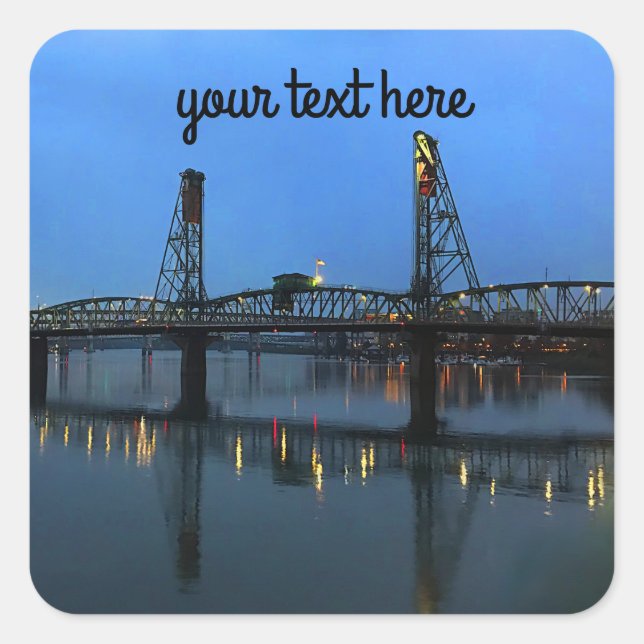 Adesivo Quadrado Ponte Portland Hawthorne nº 2 (Frente)