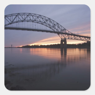 Adesivo Quadrado Ponte Sagamore sobre o canal de Cape Cod,