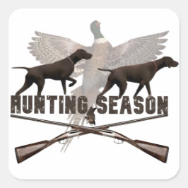 Adesivo Quadrado Ponteiro alemão de curta distância,kurzhaar