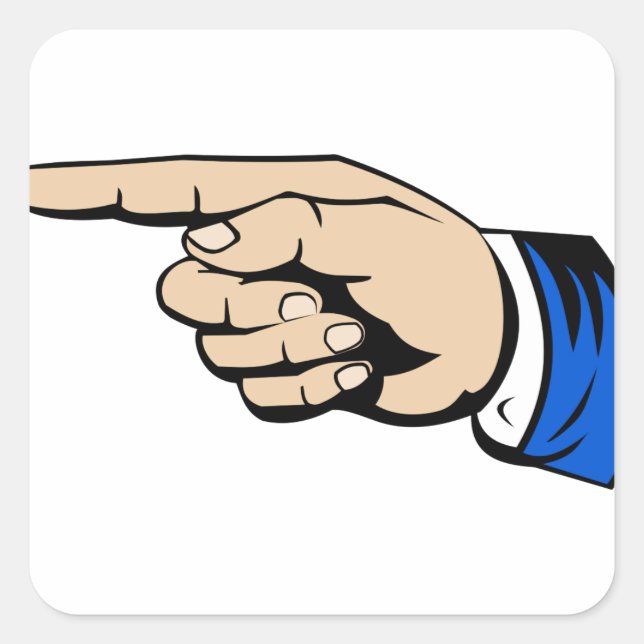 Adesivo Quadrado Ponteiro de dedo (Frente)