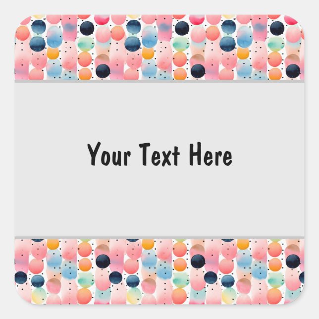 Adesivo Quadrado Pontos e Listras 13 (Frente)