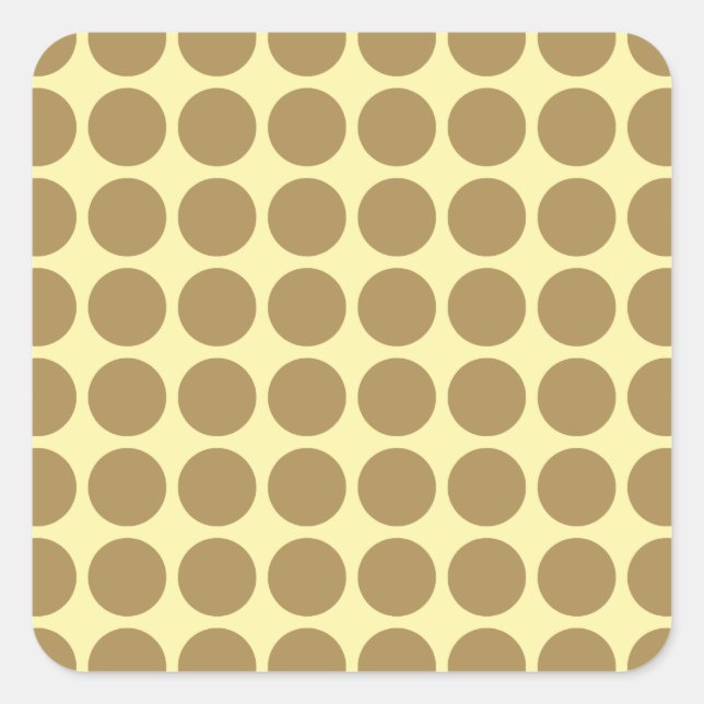 Adesivo Quadrado Pontos Neutrais de Creme de Teak (Frente)