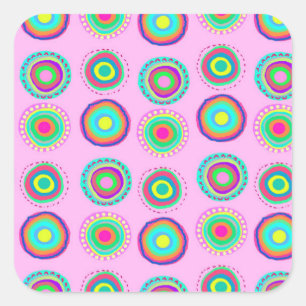 Adesivo Quadrado Pontos Simples