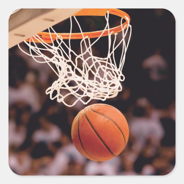 Adesivo Quadrado Pontuação de Basquete (Frente)