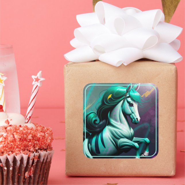 Adesivo Quadrado Pony Espírito 3D 24 (Festa)