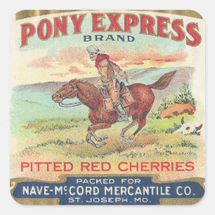 Adesivo Quadrado Pony Express