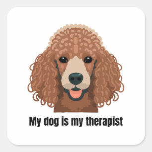 Adesivo Quadrado Poodle