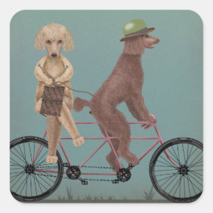 Adesivo Quadrado Poodle Tandem