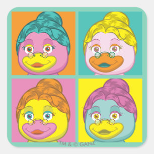 Adesivo Quadrado Pop art da Senhora Birdy