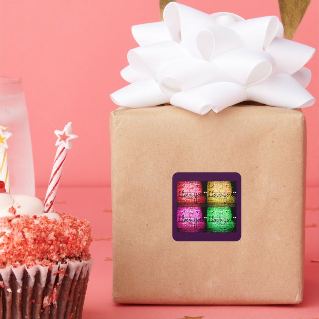 Adesivo Quadrado Pop Art Grafite Love Wall (Festa)