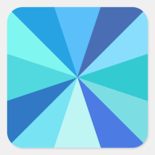 Adesivo Quadrado Pop Art moderno dos anos 60, Raios Geométricos Fun