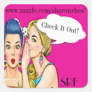 Adesivo Quadrado Pop Art Stickers