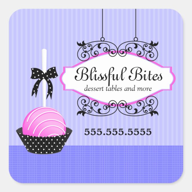 Adesivo Quadrado Pop de bolos (Frente)