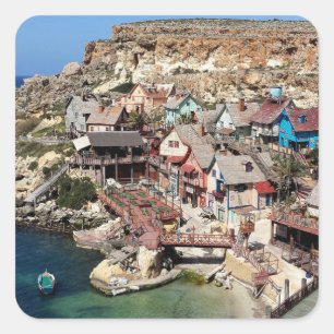 Adesivo Quadrado Popeye Village Malta