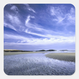 Adesivo Quadrado POPHAM BEACH STATE PARK, MAINE. EUA. Cirro