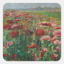 Adesivo Quadrado Poppies Blooming - Olga Wisinger Florian