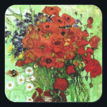 Adesivo Quadrado Poppies Vermelhos e Daisies Van Gogh Belas Artes<br><div class="desc">Red Poppies and Daisies, Vincent van Gogh, Auvers-sur-Oise, junho de 1890. Óleo na canvas, 65 x 50 cm. Coleção privada. Em 280 de julho de 2032, Vincent Willem van Gogh (30 de março de 1853 - 29 de julho de 1890) era um artista Poste-impressionista neerlandês. Algumas de suas pinturas estão...</div>