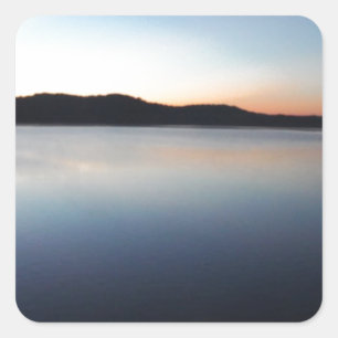 Adesivo Quadrado pôr do sol do lago Arrohead