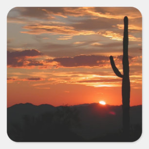 Adesivo Quadrado pôr do sol paisagem do Arizona