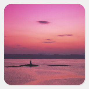 Adesivo Quadrado Pôr do sol sobre a Ilha de Skye, a partir de Malla