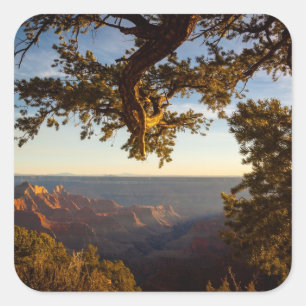 Adesivo Quadrado Por do sol sobre o Grand Canyon