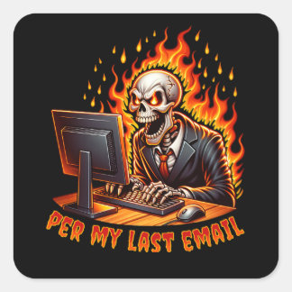 Adesivo Quadrado Por meu último e-mail