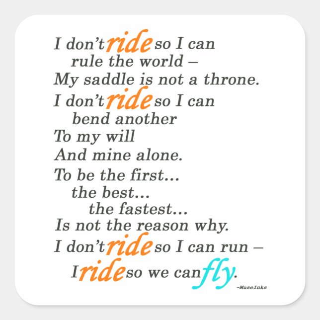 Adesivo Quadrado Por Que Eu Ando? (Frente)