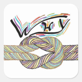 Adesivo Quadrado "Por que não" são autocolantes ilimitados