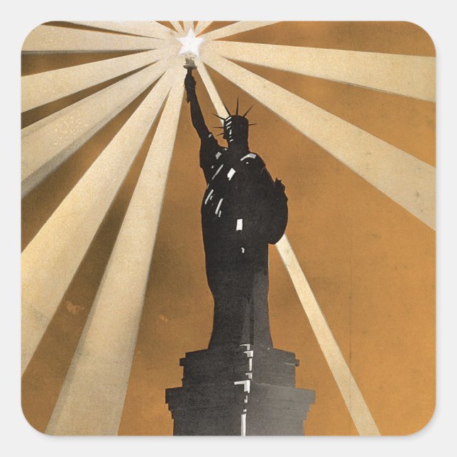 Adesivo Quadrado Por vontade da Liberdade ~ Inscreva-se no Marinho (Frente)