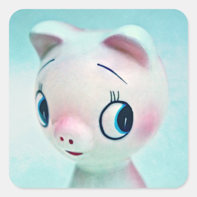 Adesivo Quadrado Porco (Frente)