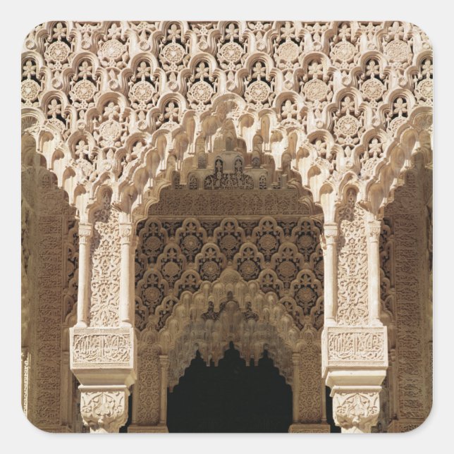 Adesivo Quadrado Pormenores de um arco de galeria, do Tribunal (Frente)